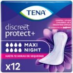 Tena Discreet Protect+ Maxi Night Compresas de Noche 12 Unidades