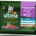 Ultima Comida Húmeda con Variedad de Pescados para Gatos Esterilizados 4x85g