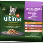 Ultima Comida Húmeda con Variedad de Carnes para Gatos Esterilizados 4x85g