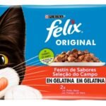 Purina Felix Original Festín de Sabores en Gelatina 4x85g